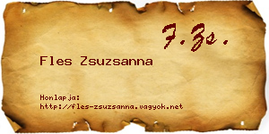 Fles Zsuzsanna névjegykártya